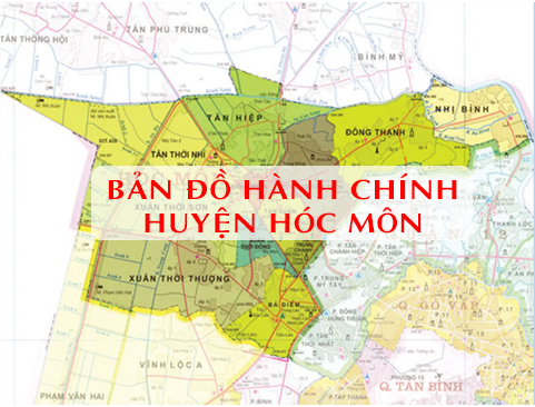 [Update] Bản đồ Hành chính Huyện Hóc Môn TPHCM khổ lớn 22