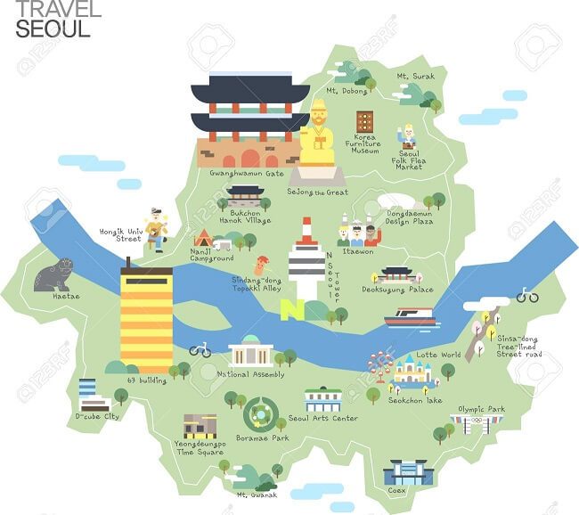 [Update] Bản đồ Hàn Quốc (Korea) khổ lớn phóng to năm [hienthinam] 10