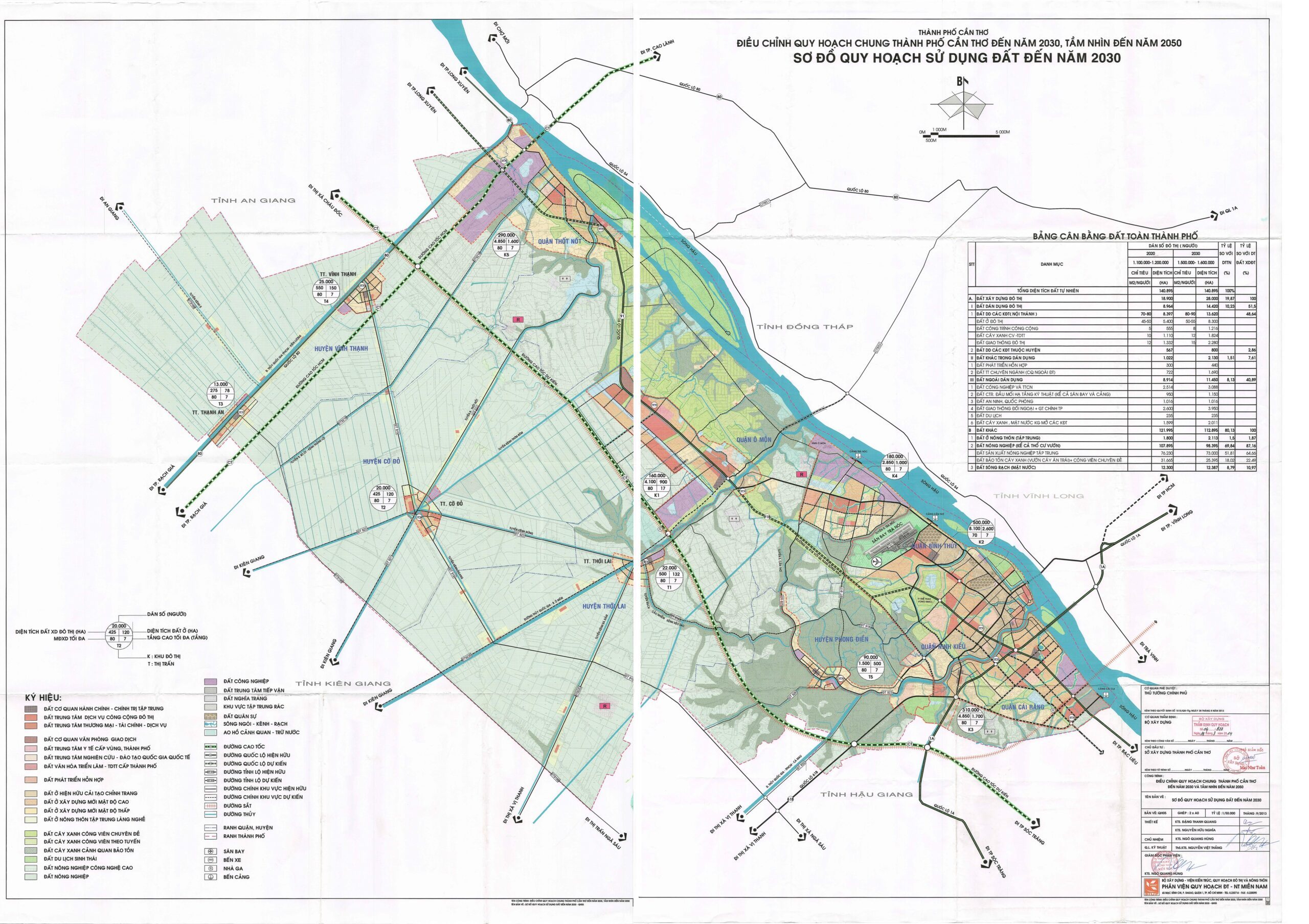 Bản đồ quy hoạch sử dụng đất TP Cần Thơ đến năm 2030