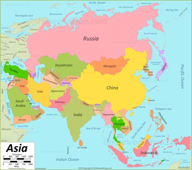 [Update] Bản đồ các nước Châu Á khổ lớn phóng to năm 2022 20