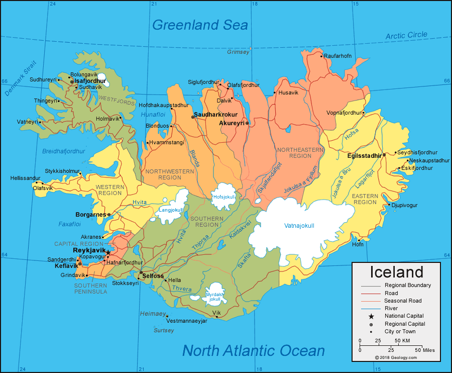 [Update] Bản đồ hành chính đất nước Iceland (Iceland Map) phóng to năm 2022 19