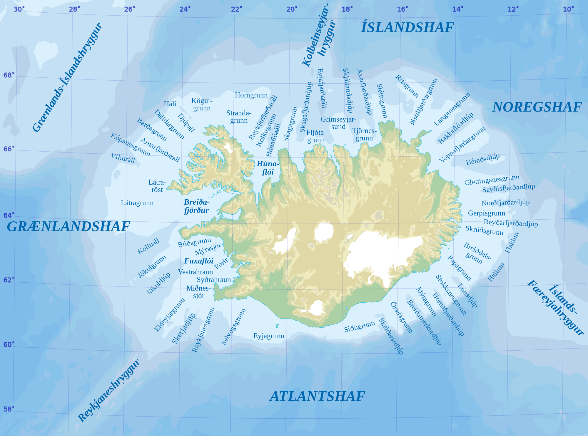[Update] Bản đồ hành chính đất nước Iceland (Iceland Map) phóng to năm 2022 27
