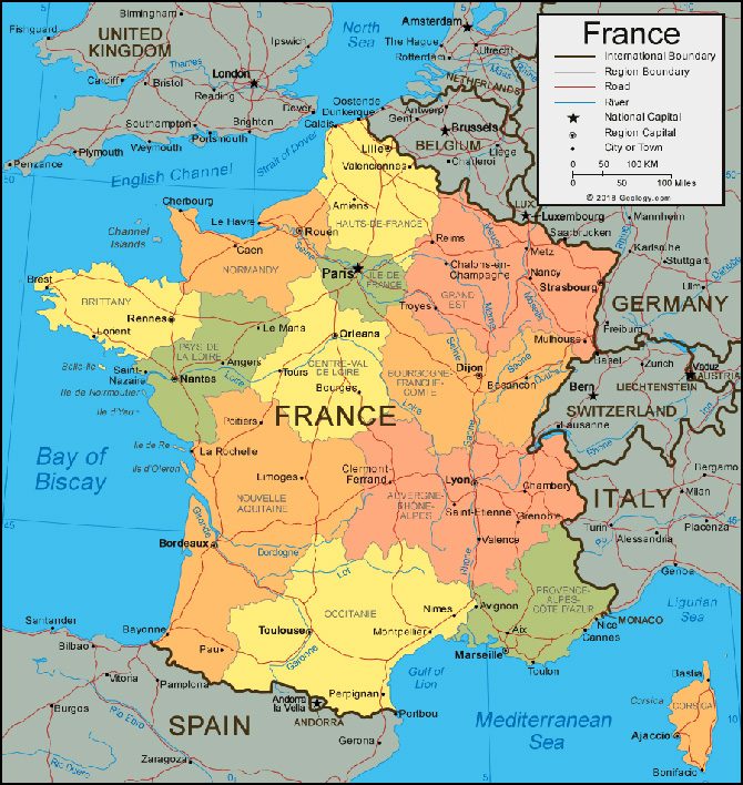 [Update] Bản đồ nước Pháp (France) khổ lớn phóng to năm 2022 8