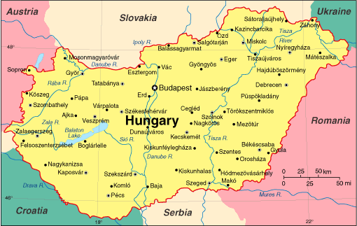 [Update] Bản đồ hành chính đất nước Hungary (Hungary Map) phóng to năm 2022 19
