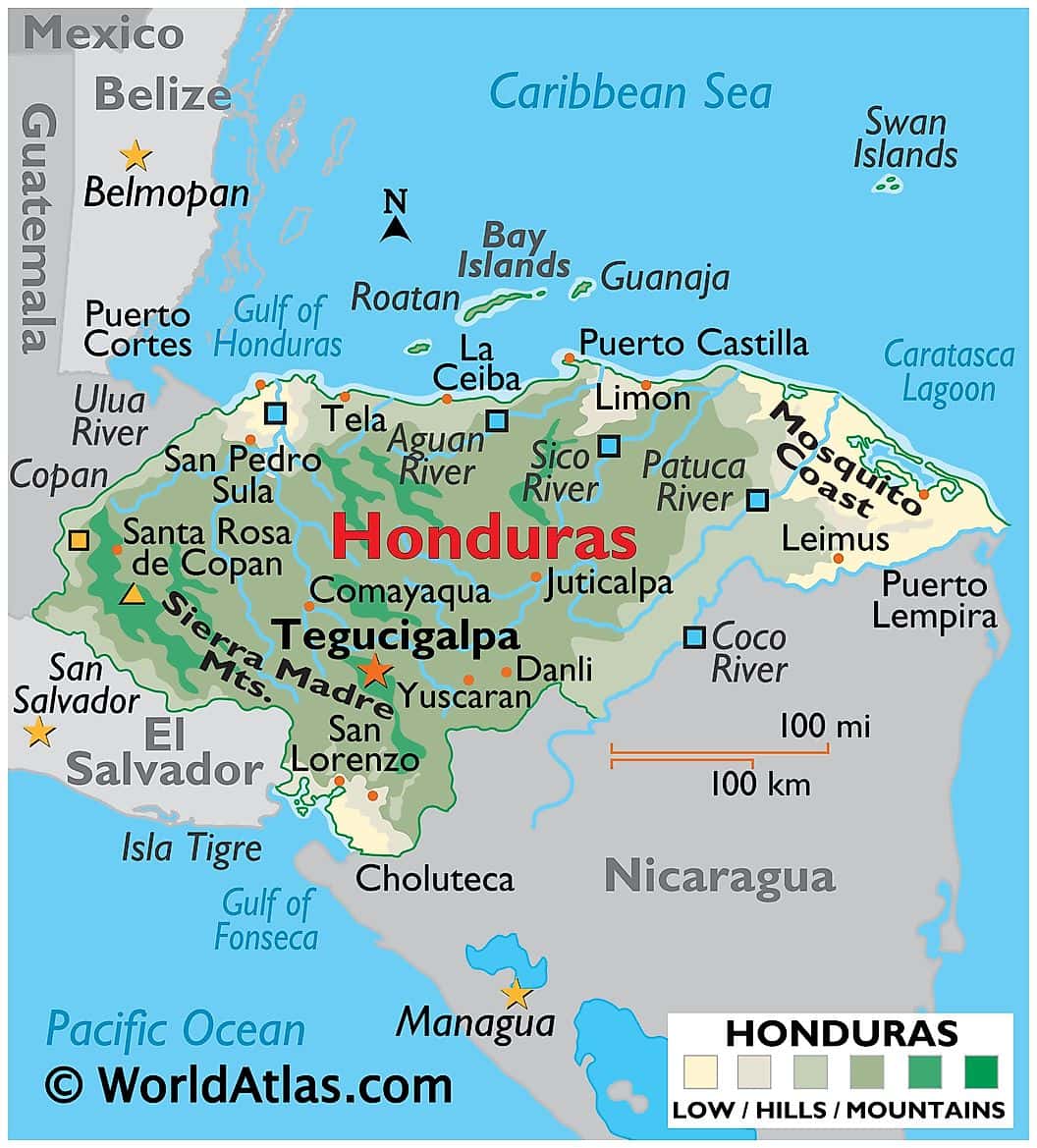 [Update] Bản đồ hành chính đất nước Honduras (Honduras Map) phóng to năm 2022 22