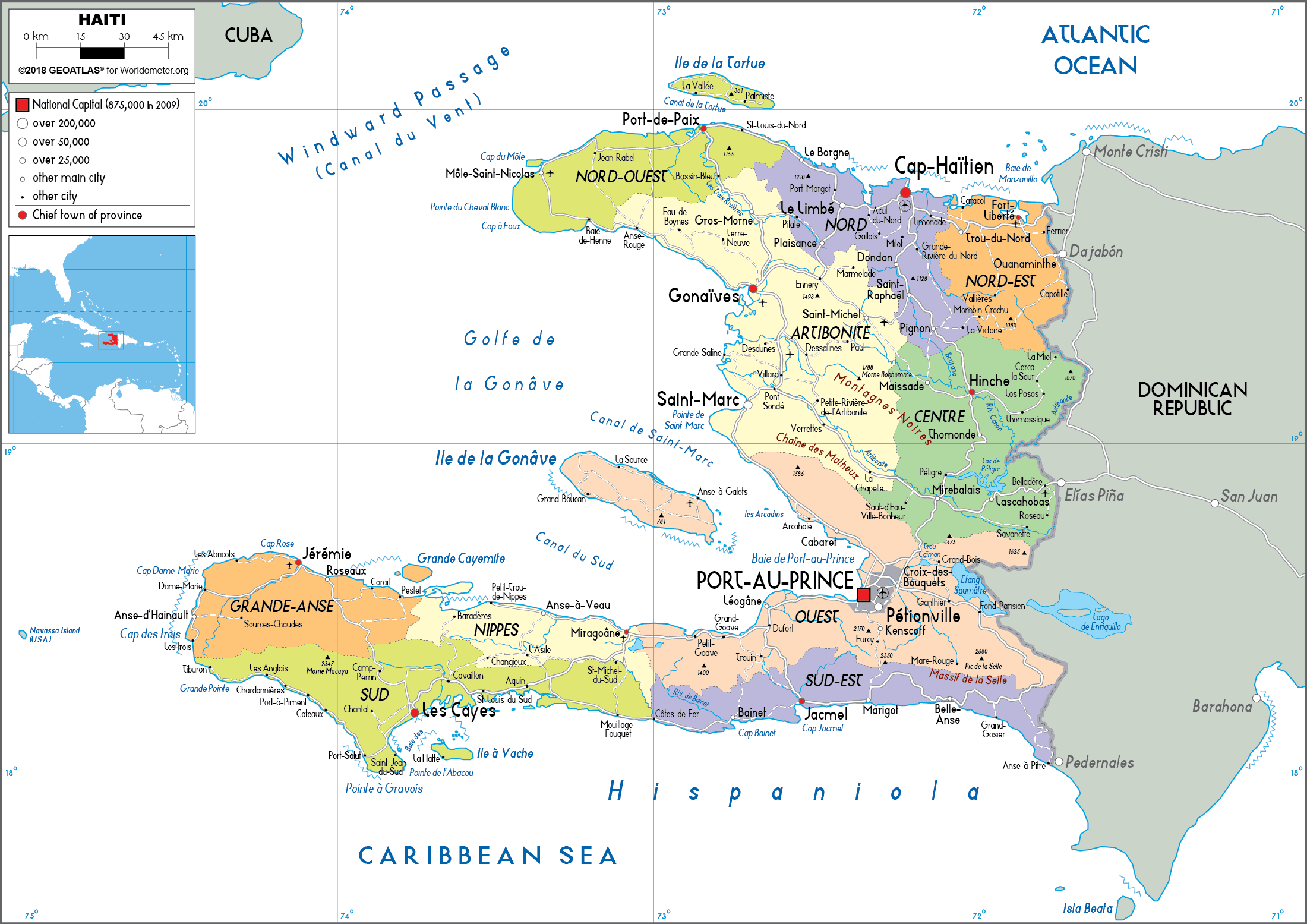 [Update] Bản đồ hành chính đất nước Haiti (Haiti Map) phóng to năm 2022 24