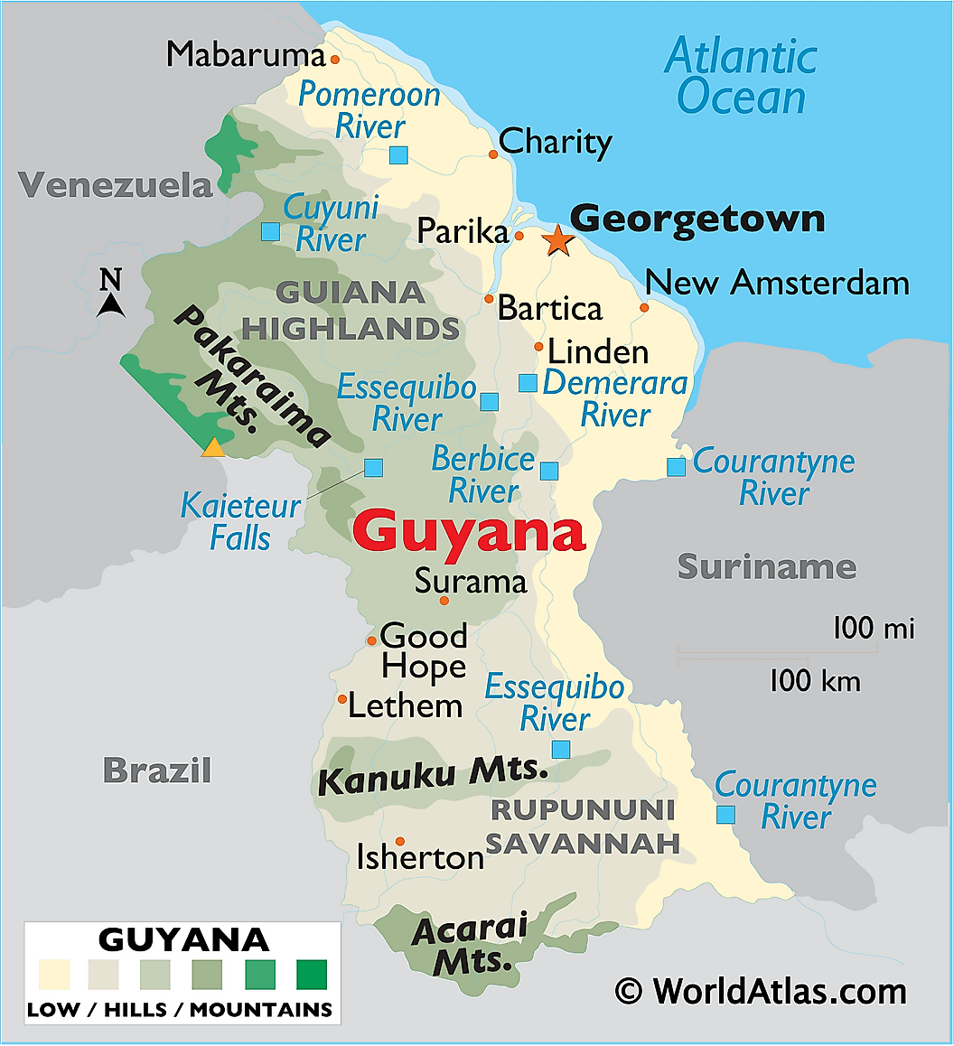 [Update] Bản đồ hành chính đất nước Guyana (Guyana Map) phóng to năm 2022 15