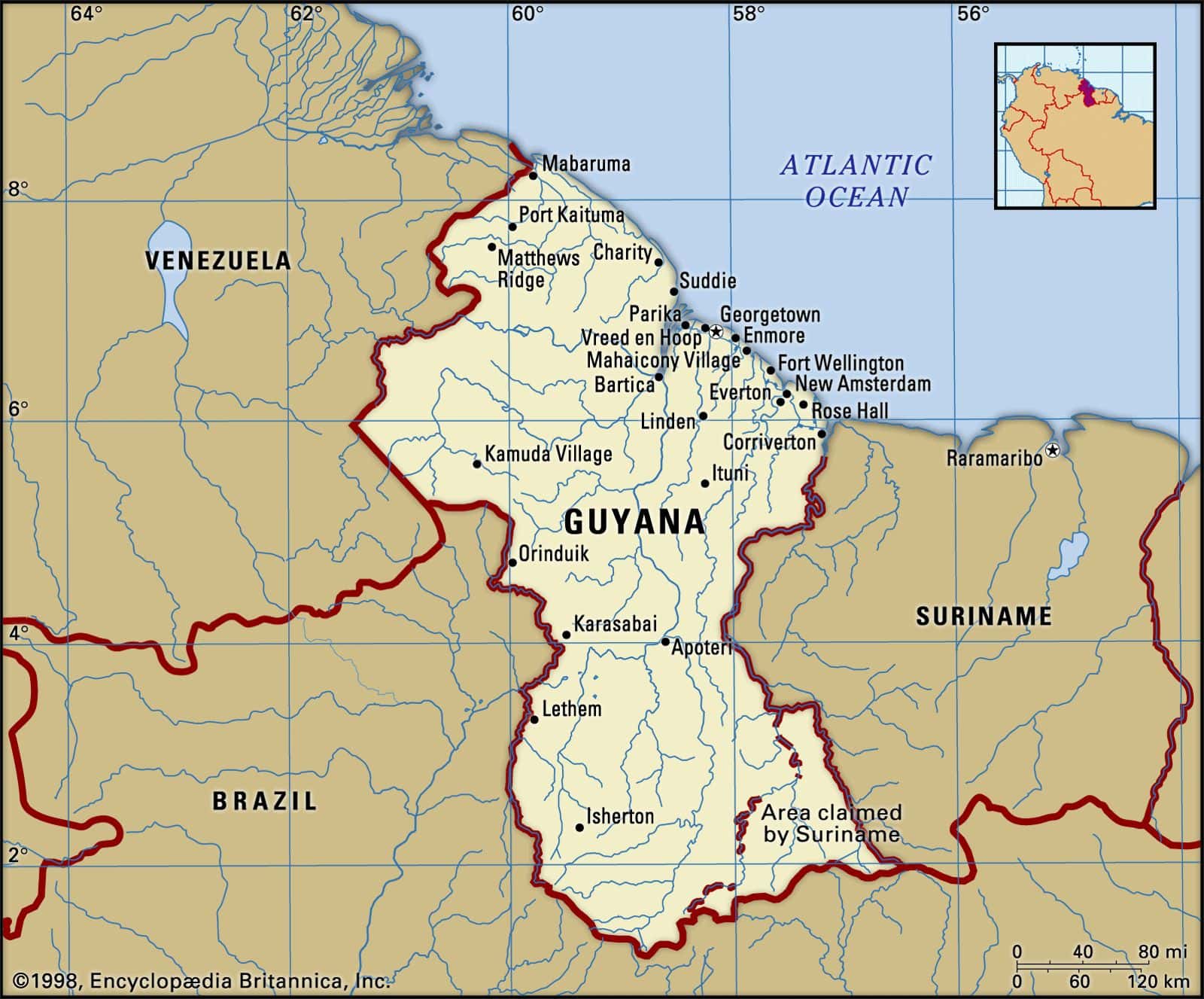 [Update] Bản đồ hành chính đất nước Guyana (Guyana Map) phóng to năm 2022 17