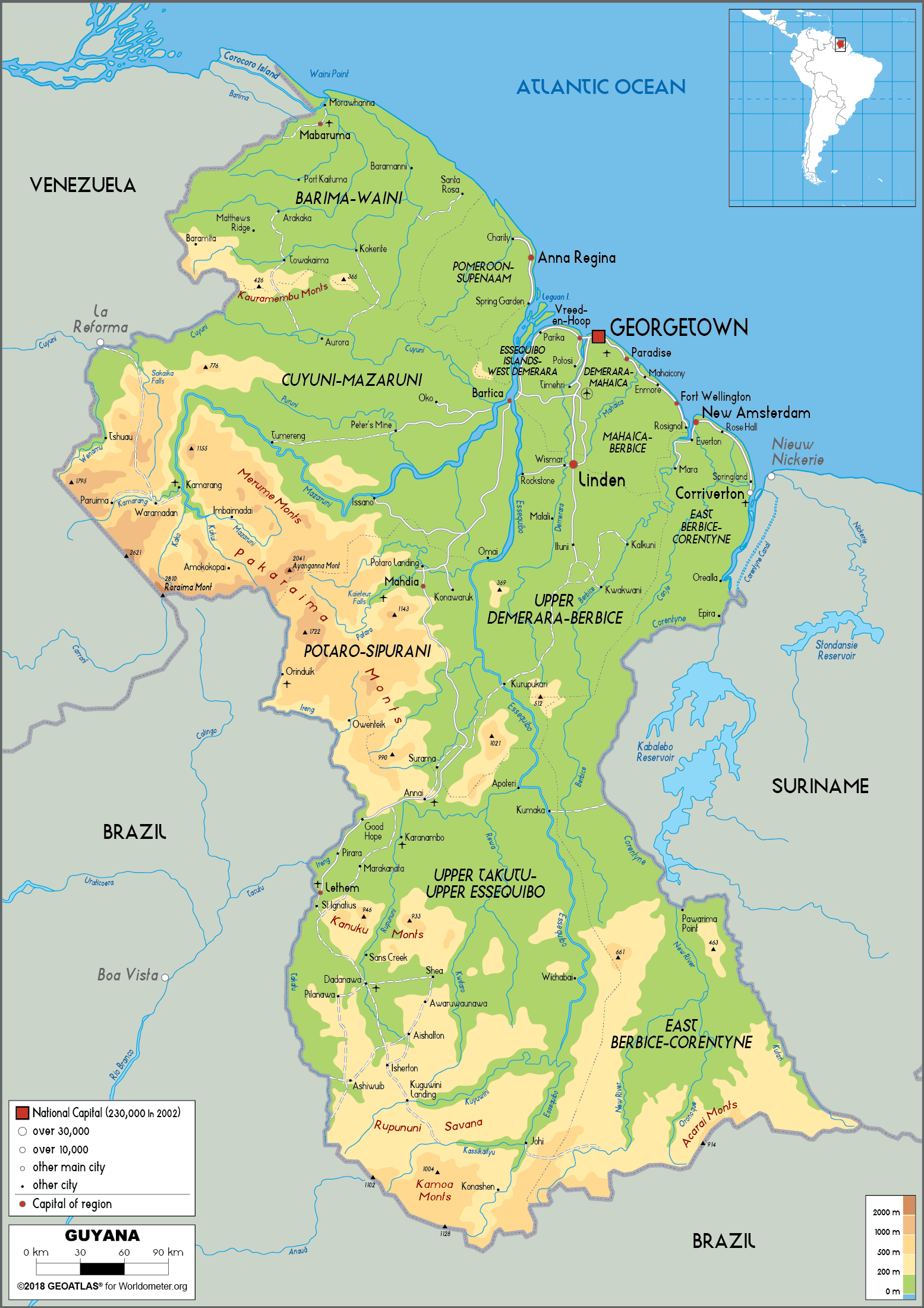 [Update] Bản đồ hành chính đất nước Guyana (Guyana Map) phóng to năm 2022 21