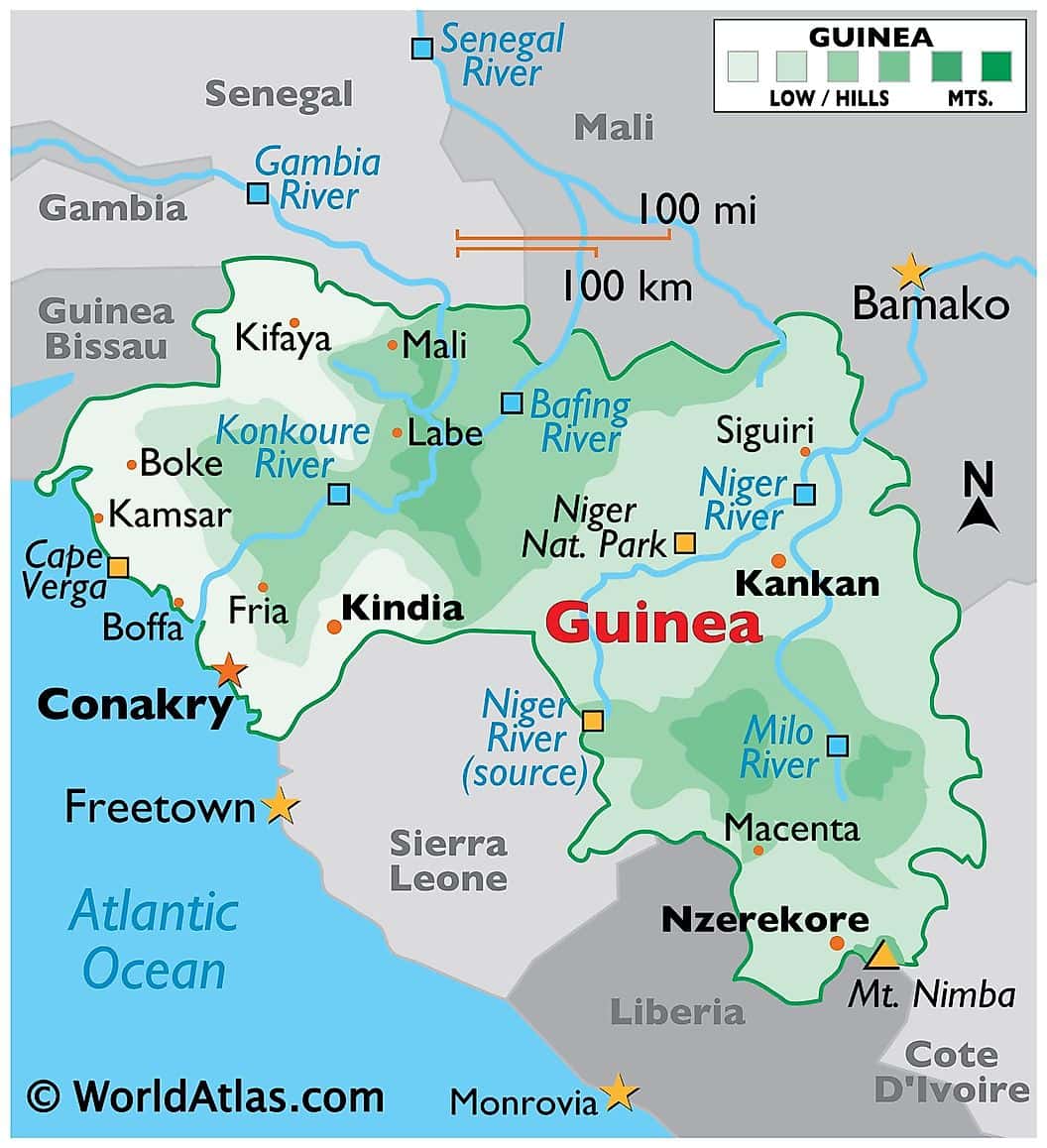 [Update] Bản đồ hành chính đất nước Guinée (Guinea Map) phóng to năm 2022 15