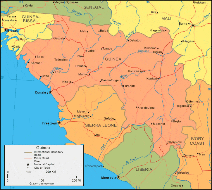 [Update] Bản đồ hành chính đất nước Guinée (Guinea Map) phóng to năm 2022 17