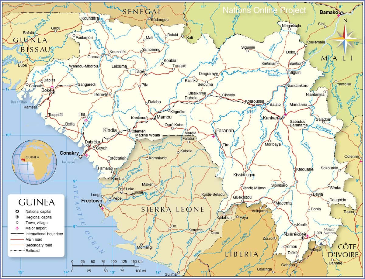 [Update] Bản đồ hành chính đất nước Guinée (Guinea Map) phóng to năm 2022 25