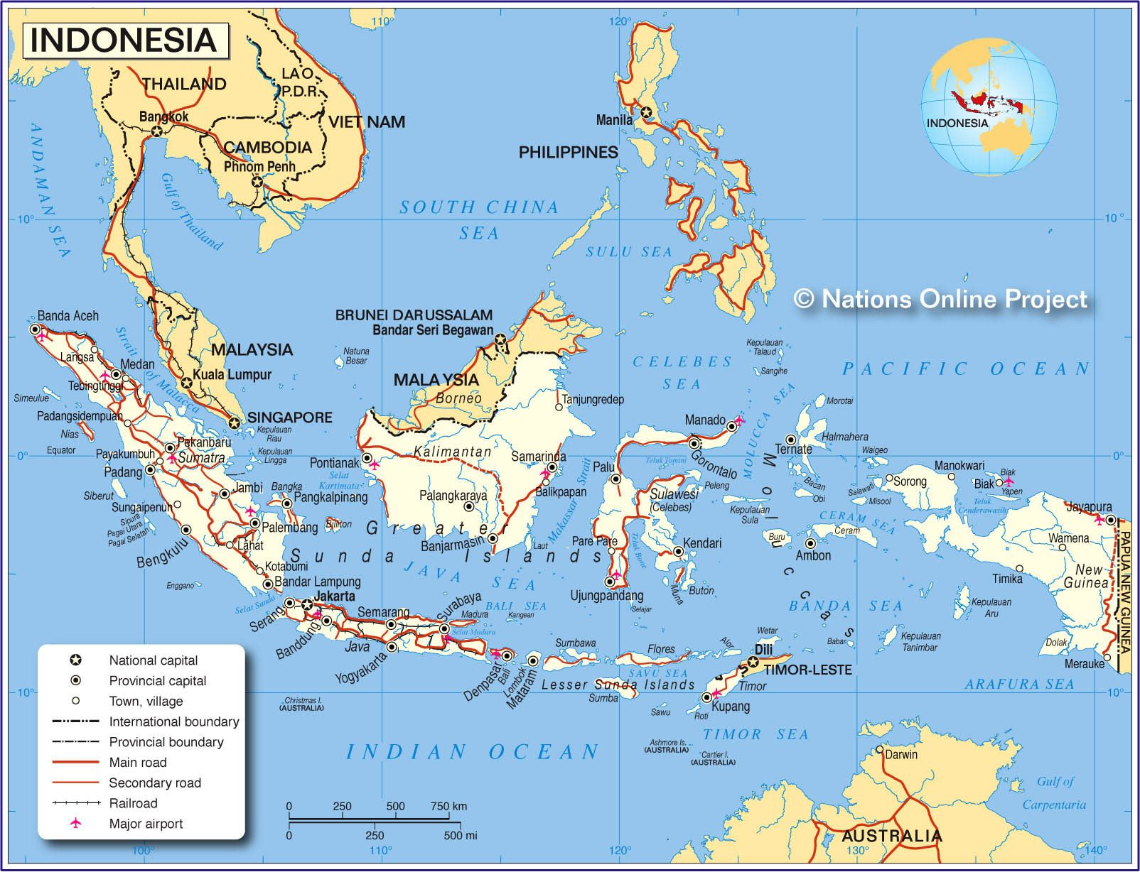 [Update] Bản đồ Indonesia (In-đô-nê-xi-a) khổ lớn phóng to năm 2022 6