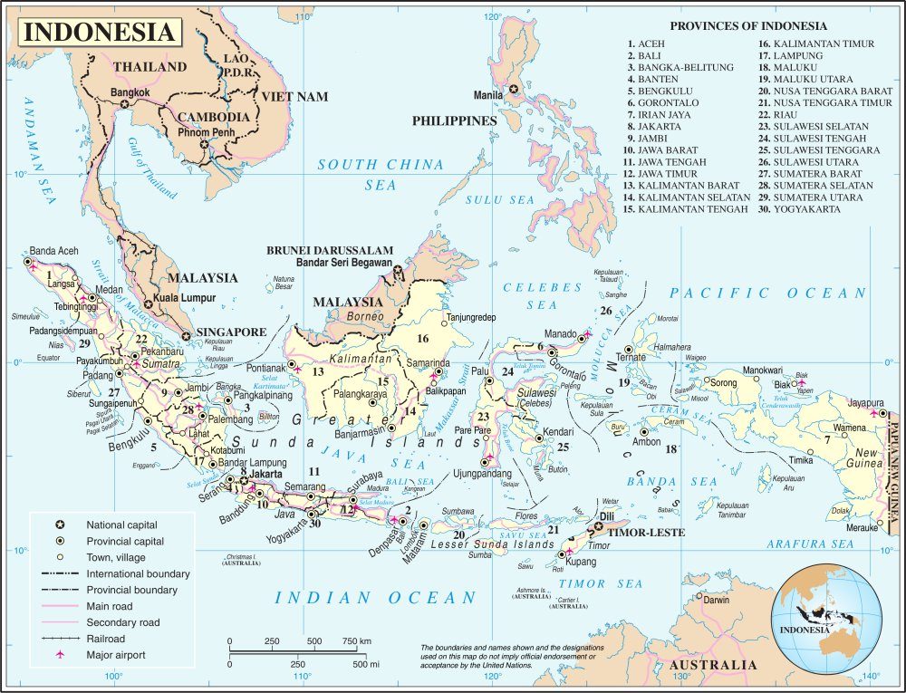 [Update] Bản đồ Indonesia (In-đô-nê-xi-a) khổ lớn phóng to năm 2022 8