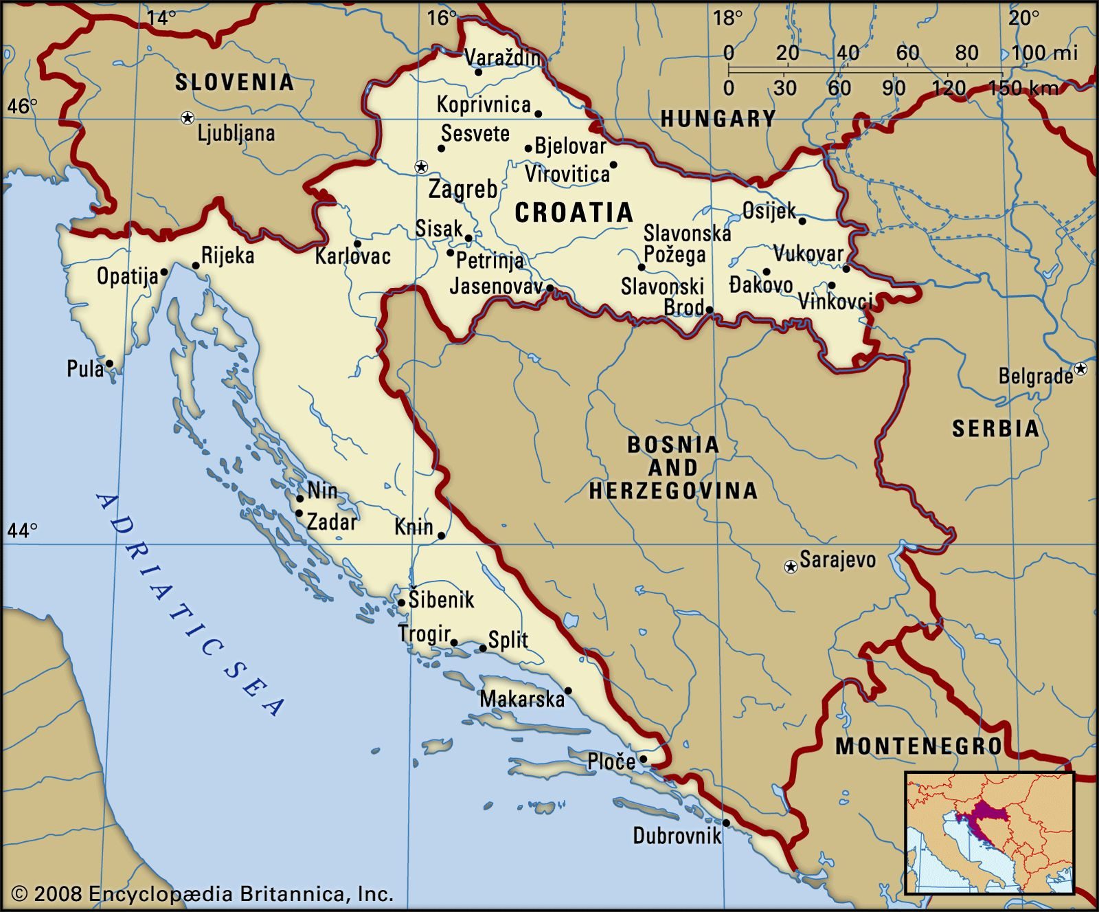 [Update] Bản đồ đất nước Croatia (Croatia Map) phóng to năm 2022 14