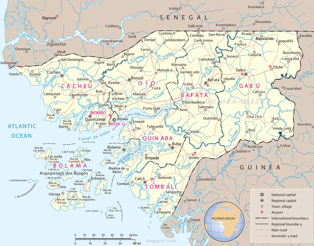 [Update] Bản đồ đất nước Guiné-Bissau (Guinea-Bissau Map) phóng to năm 2022 31