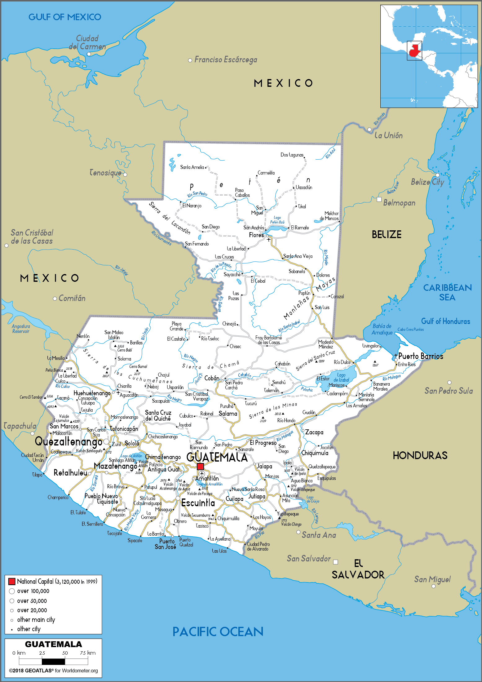 [Update] Bản đồ hành chính đất nước Guatemala (Guatemala Map) phóng to năm 2022 24