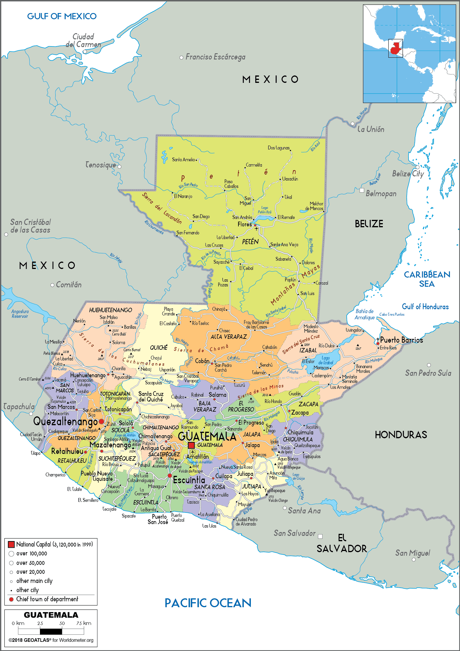 [Update] Bản đồ hành chính đất nước Guatemala (Guatemala Map) phóng to năm 2022 25