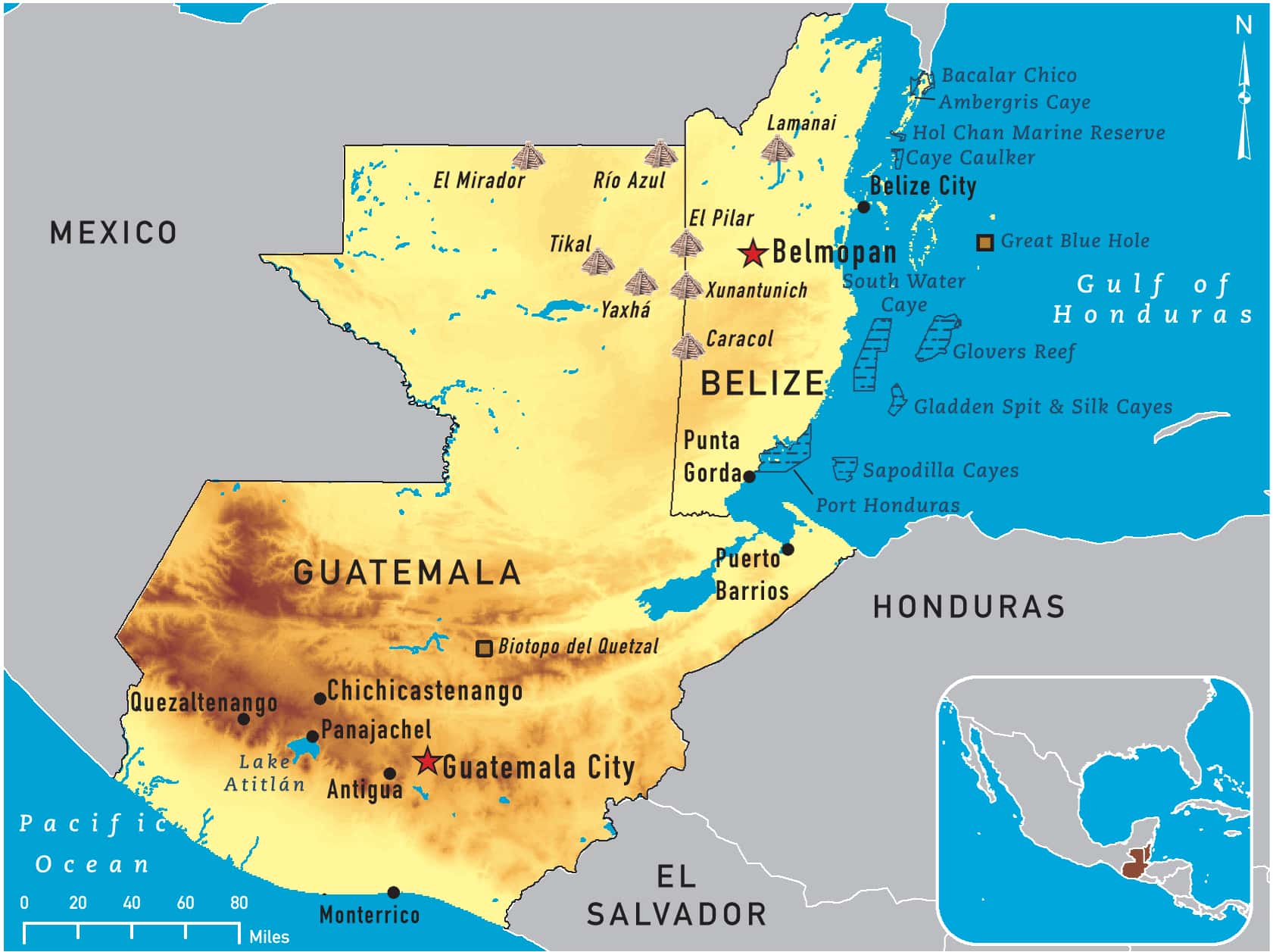 [Update] Bản đồ hành chính đất nước Guatemala (Guatemala Map) phóng to năm 2022 29