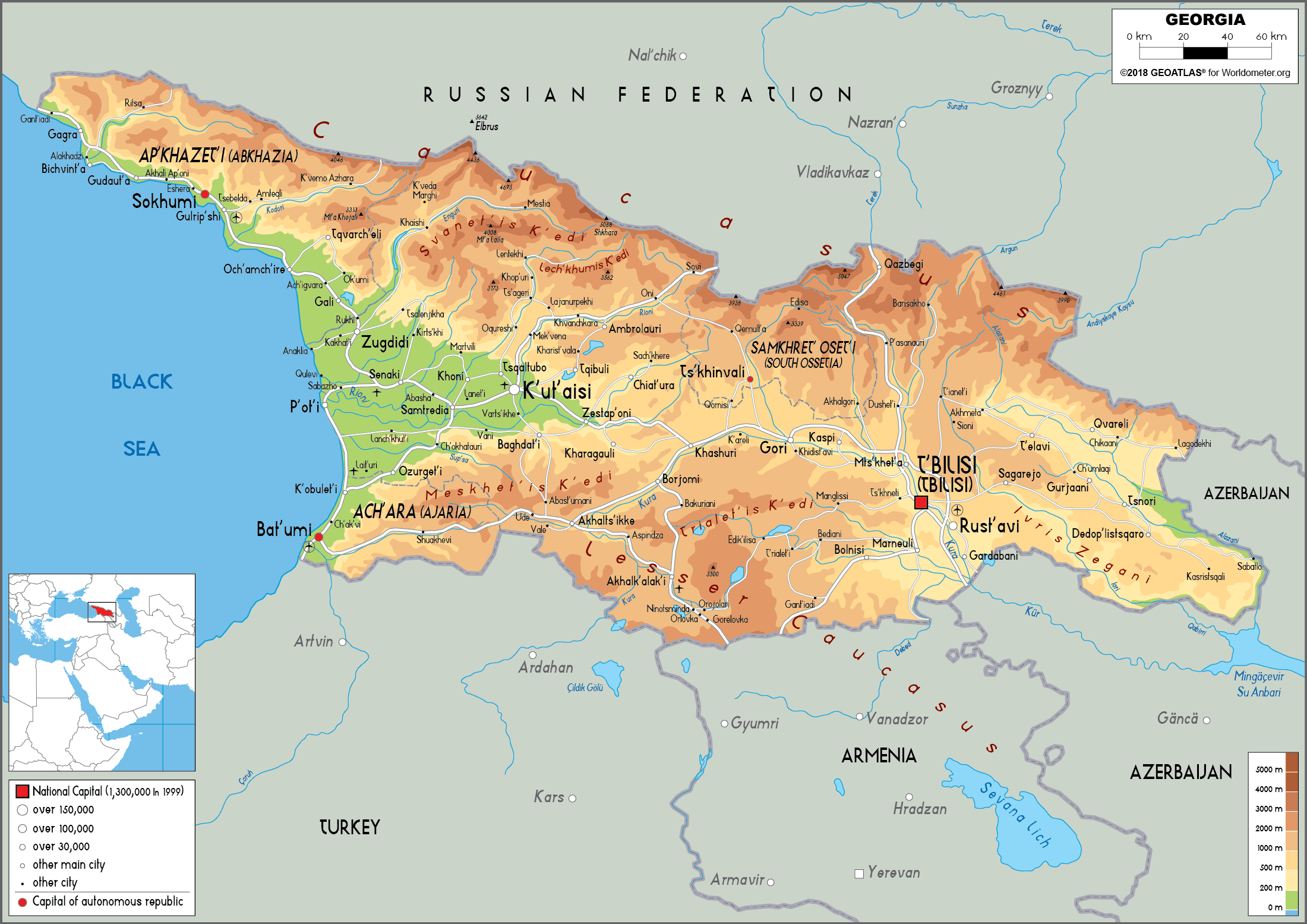 [Update] Bản đồ hành chính đất nước Gruzia (Georgia Map) phóng to năm 2022 25