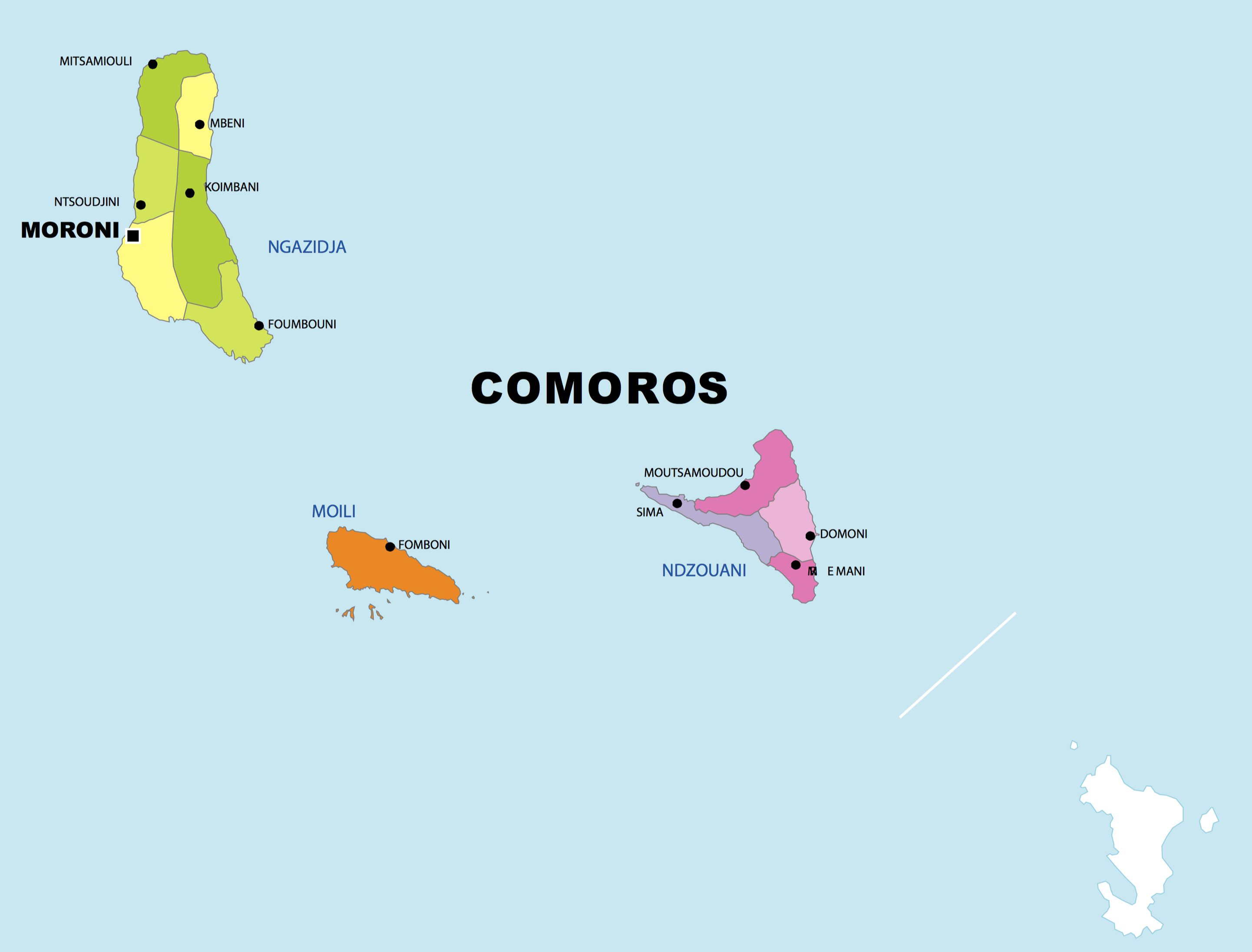 [Update] Bản đồ hành chính đất nước Comoros (Comoros Map) phóng to năm 2022 17