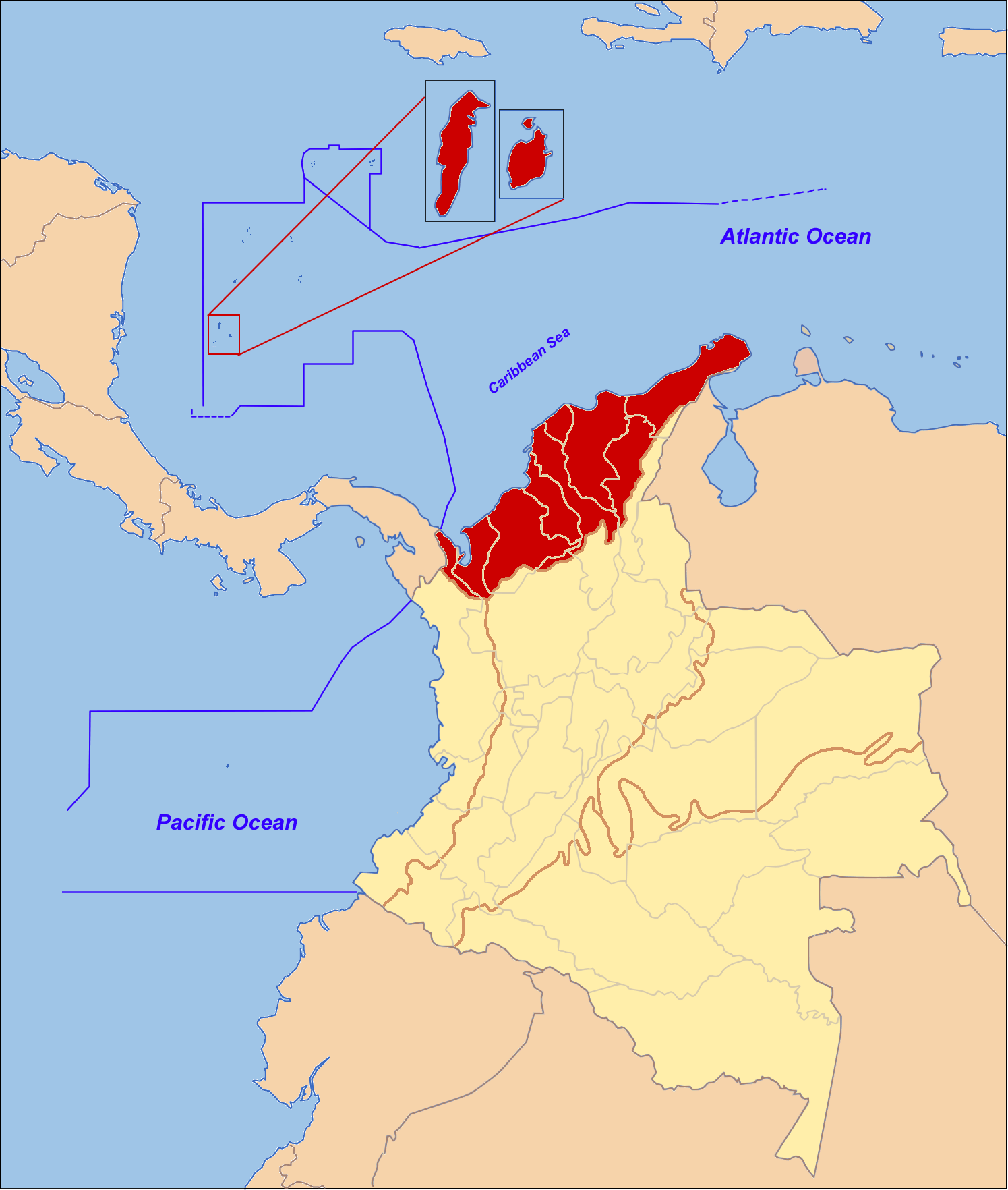 [Update] Bản đồ hành chính đất nước Colombia (Colombia Map) phóng to năm [hienthinam] 15