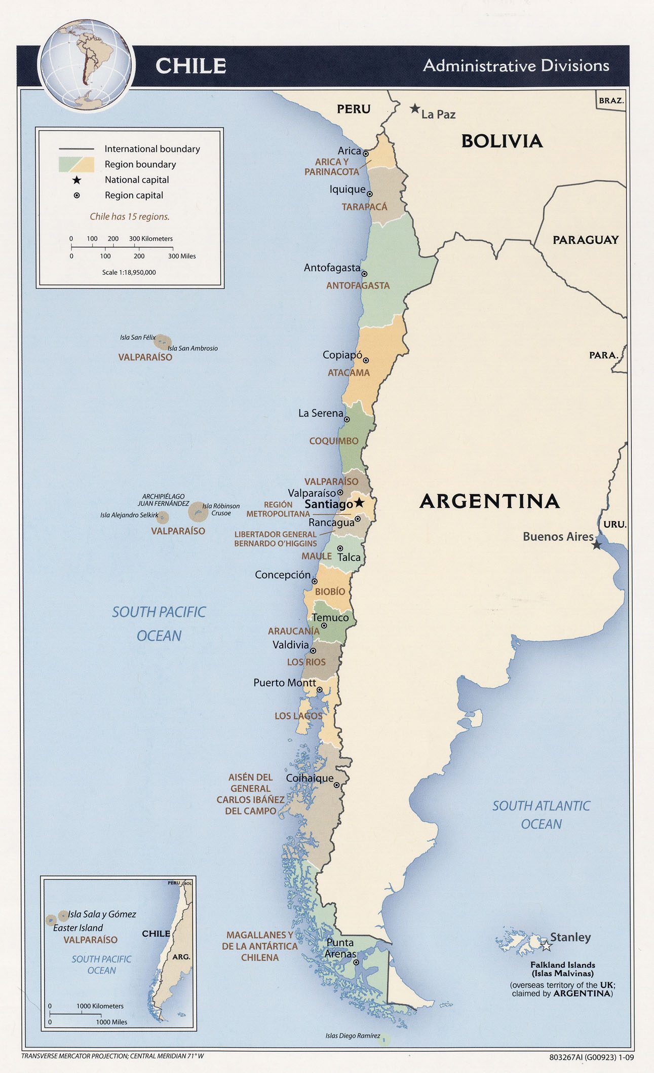 [Update] Bản đồ hành chính đất nước Chile (Chile Map) phóng to năm 2022 16