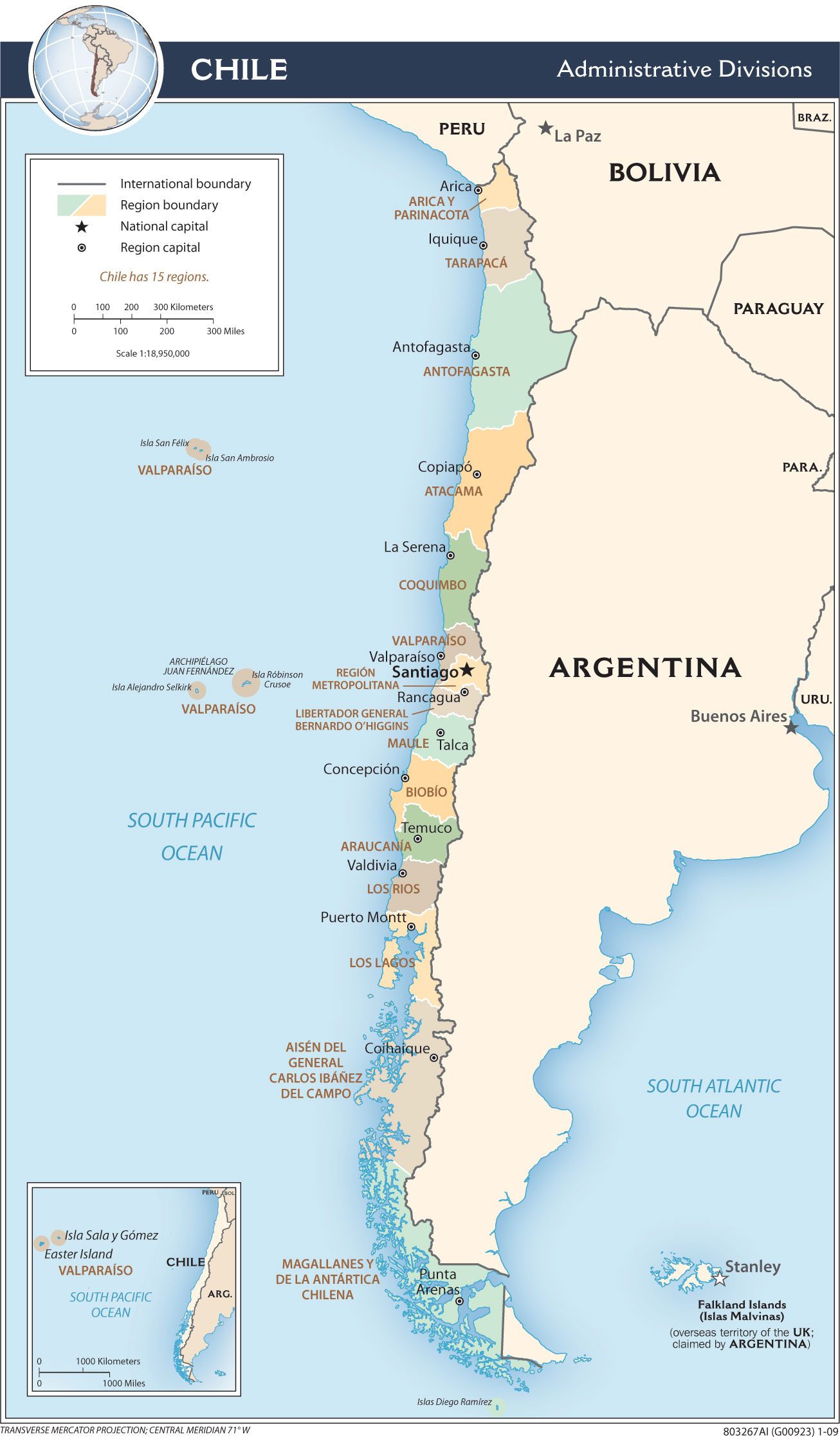 [Update] Bản đồ hành chính đất nước Chile (Chile Map) phóng to năm 2022 17