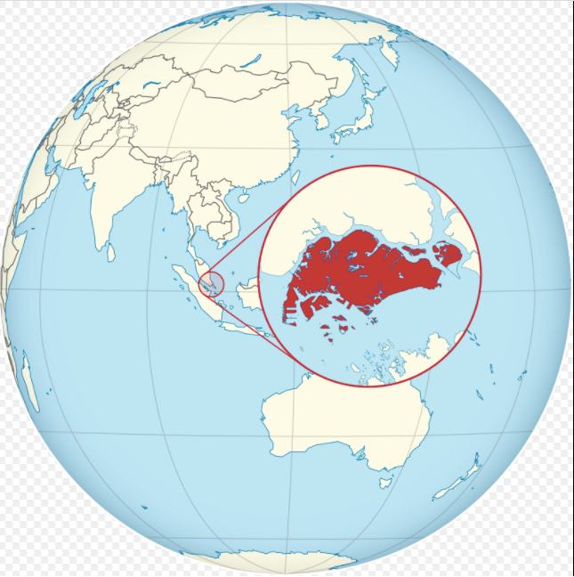 Vị trí địa lý nước Singapore trên bản đồ thế giới