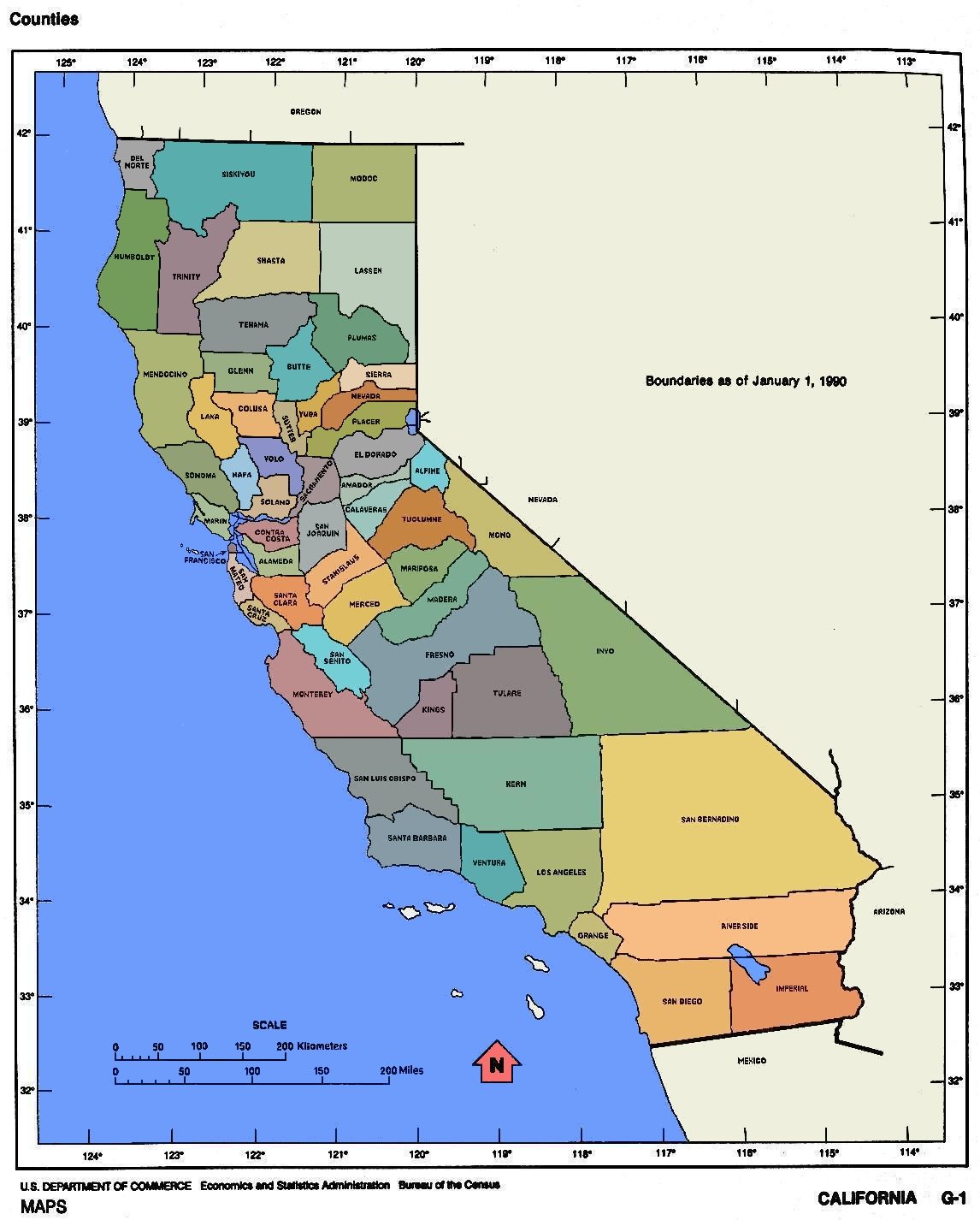 [Update] Bản đồ Bang California (Mỹ) khổ lớn phóng to năm 2022 16