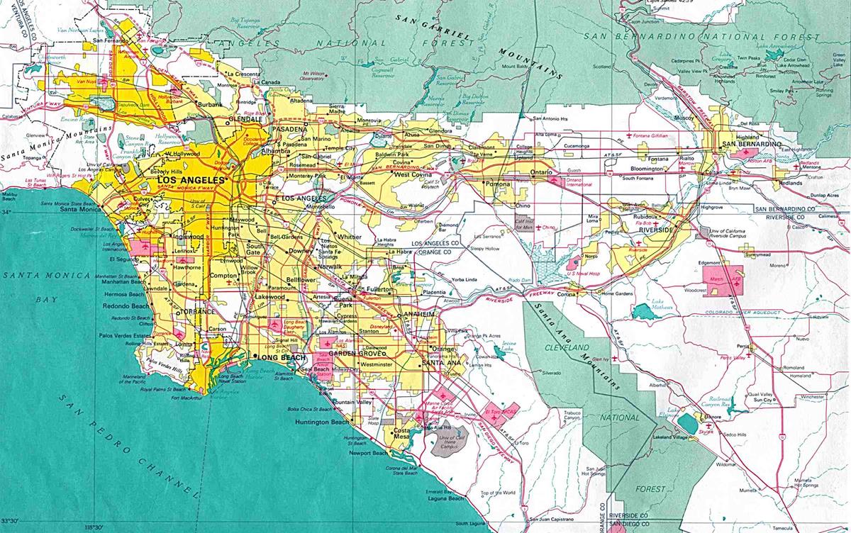 [Update] Bản đồ Bang California (Mỹ) khổ lớn phóng to năm 2022 21
