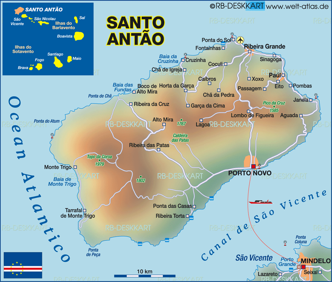[Update] Bản đồ hành chính đất nước Cabo Verde (Cabo Verde Map) phóng to năm 2022 12