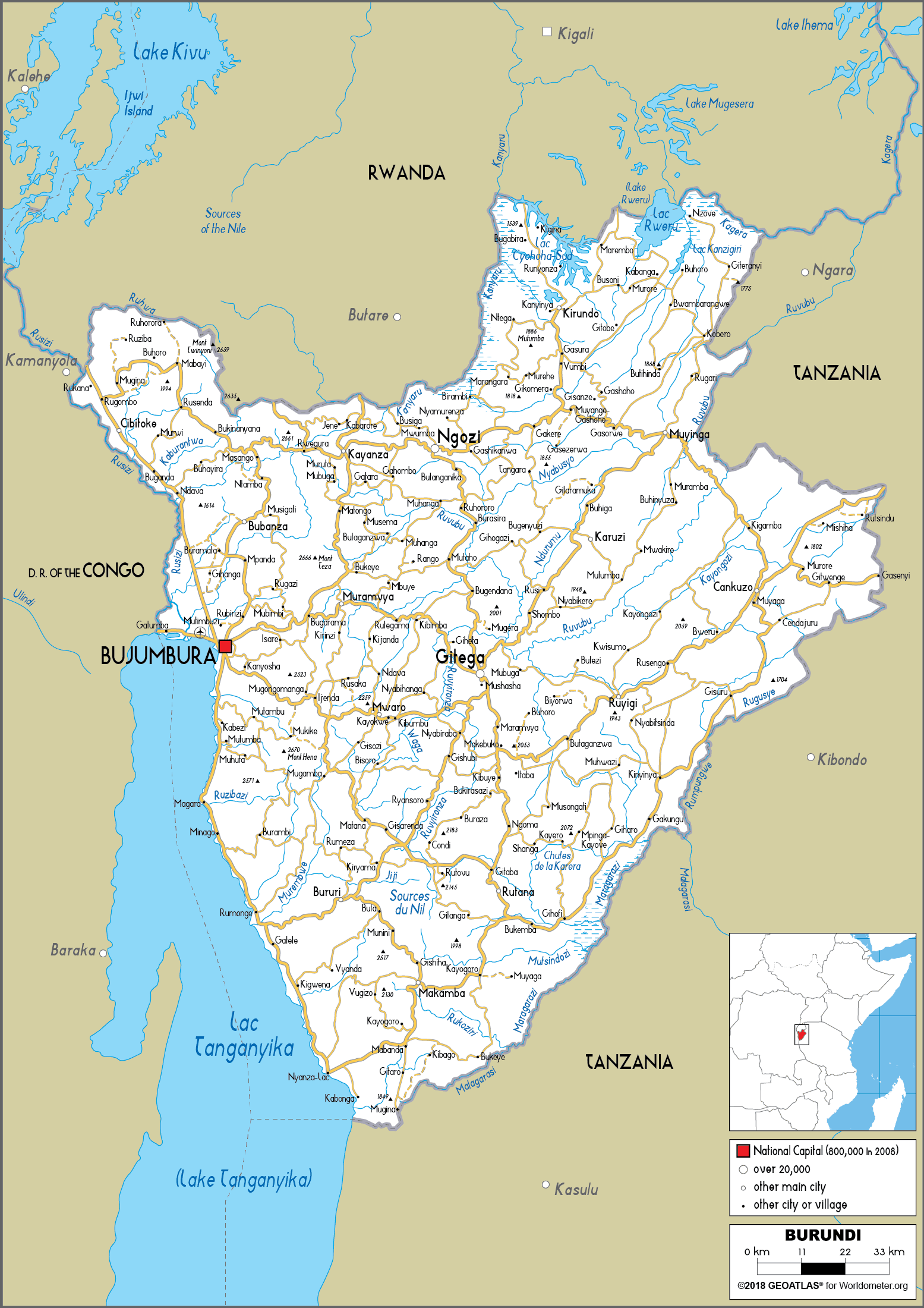 [Update] Bản đồ hành chính đất nước Burundi (Burundi Map) phóng to năm 2022 16