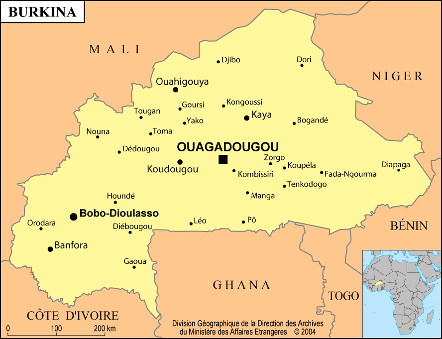 [Update] Bản đồ hành chính đất nước Burkina Faso (Burkina Faso Map) phóng to năm 2022 12