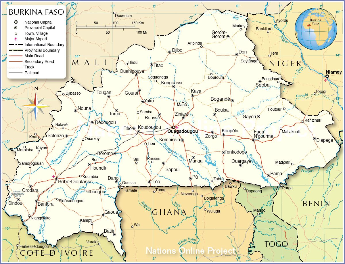 [Update] Bản đồ hành chính đất nước Burkina Faso (Burkina Faso Map) phóng to năm 2022 20