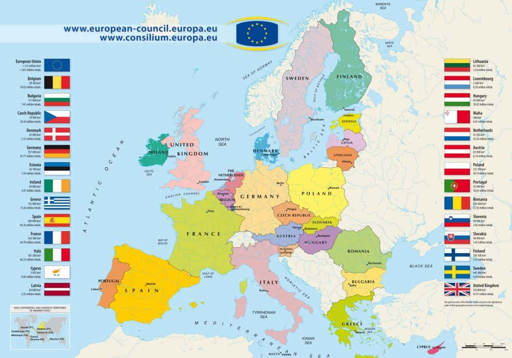 [Update] Bản đồ Châu Âu (Europe Map) khổ lớn phóng to năm 2022 29