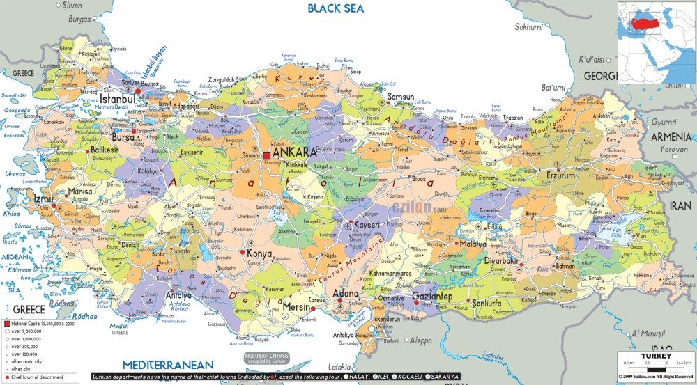 [Update] Bản đồ đất nước Thổ Nhĩ Kỳ khổ lớn phóng to năm 2022 7