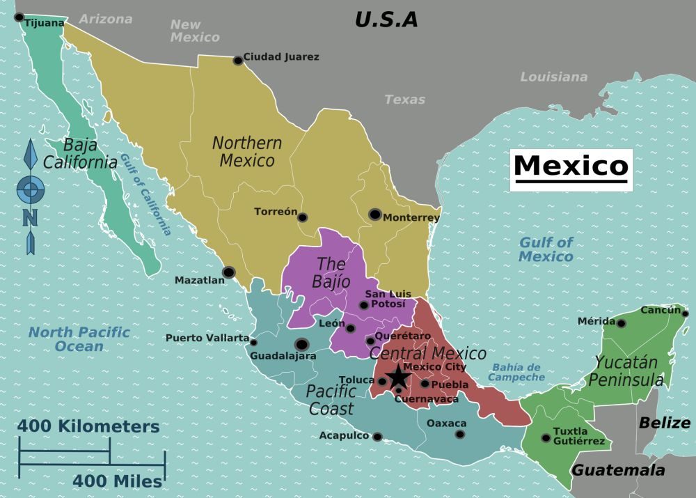 [Update] Bản đồ đất nước Mexico (Mê-hi-cô) khổ lớn phóng to năm 2022 13