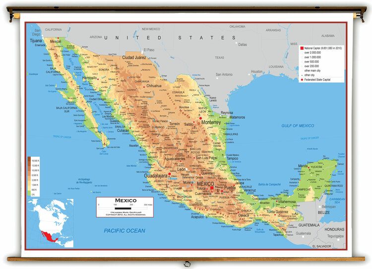 [Update] Bản đồ đất nước Mexico (Mê-hi-cô) khổ lớn phóng to năm 2022 11