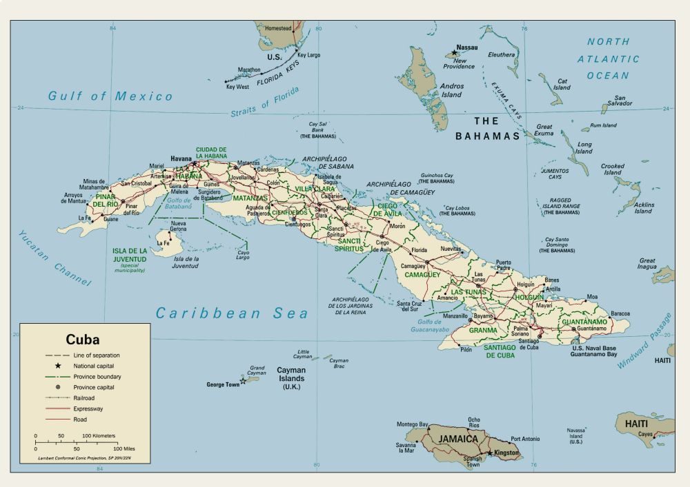 [Update] Bản đồ đất nước Cuba khổ lớn phóng to năm 2022 8
