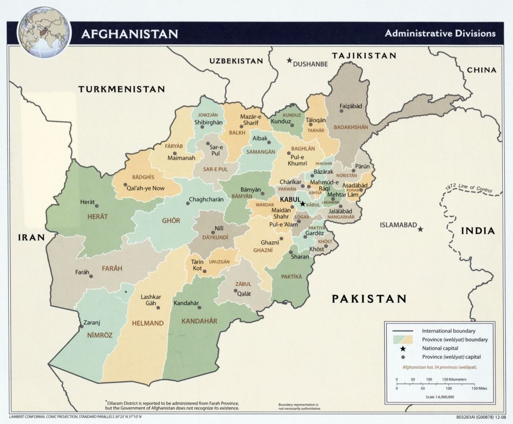[Update] Bản đồ đất nước Afghanistan khổ lớn phóng to năm [hienthinam] 11