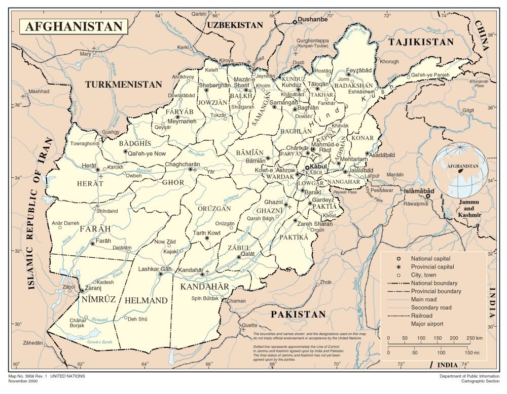 [Update] Bản đồ đất nước Afghanistan khổ lớn phóng to năm [hienthinam] 15