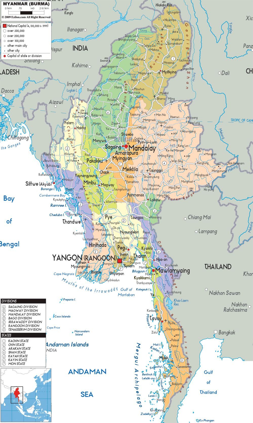 [Update] Bản đồ đất nước Myanmar khổ lớn phóng to năm 2022 14
