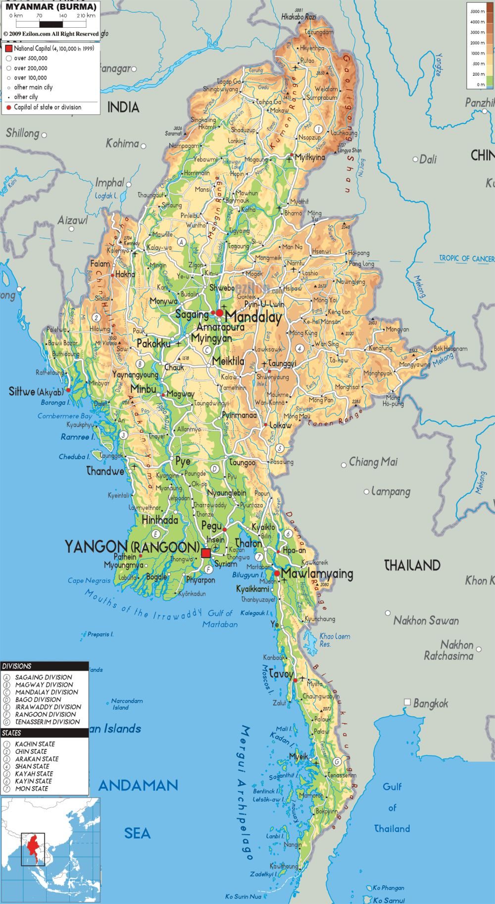 [Update] Bản đồ đất nước Myanmar khổ lớn phóng to năm 2022 13
