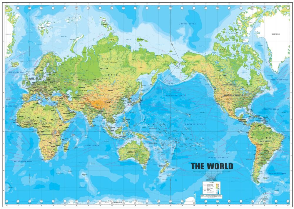 Bản đồ Thế Giới khổ lớn 3D phóng to mới nhất 55