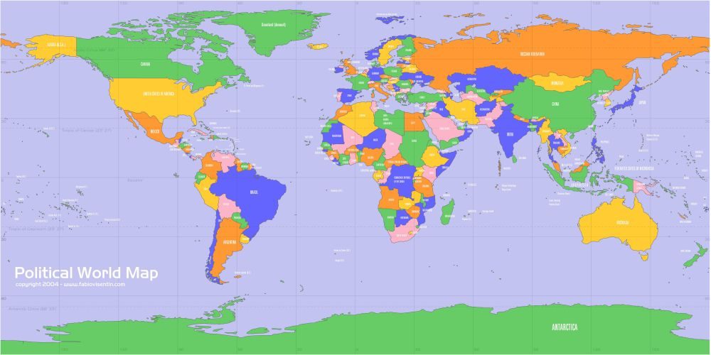 Bản đồ Thế Giới khổ lớn 3D phóng to mới nhất 50