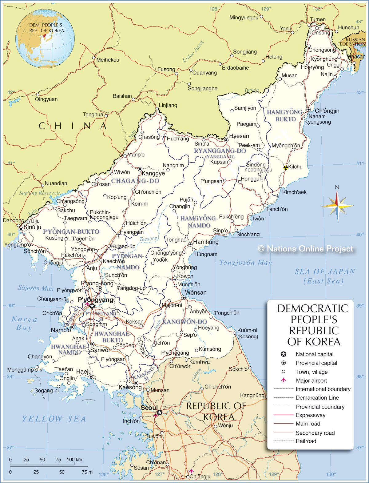 North Korea Map 2022