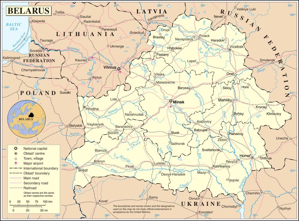 [Update] Bản đồ hành chính đất nước Belarus (Belarus Map) phóng to năm 2022 18