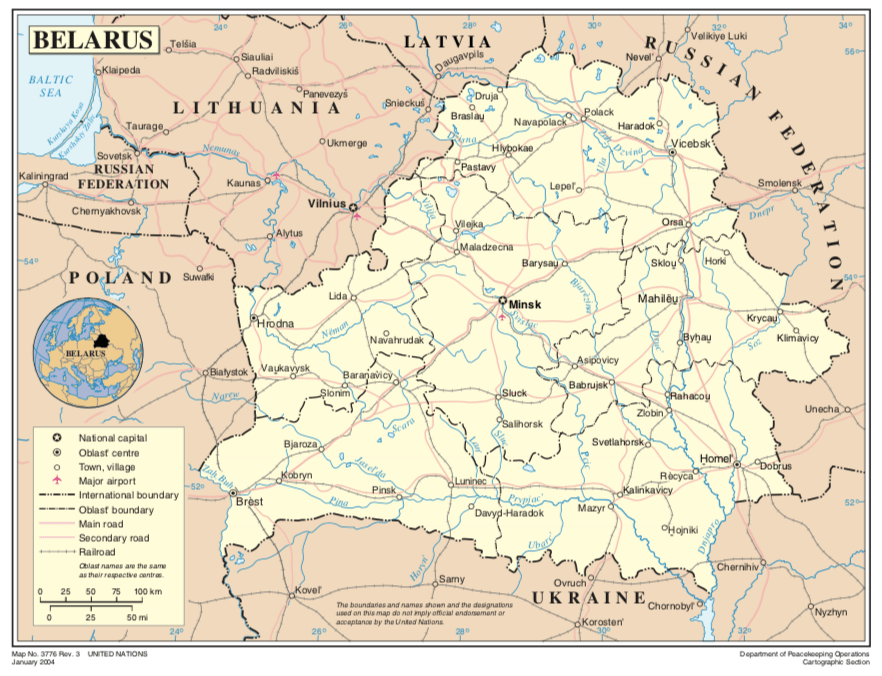 [Update] Bản đồ hành chính đất nước Belarus (Belarus Map) phóng to năm 2022 21