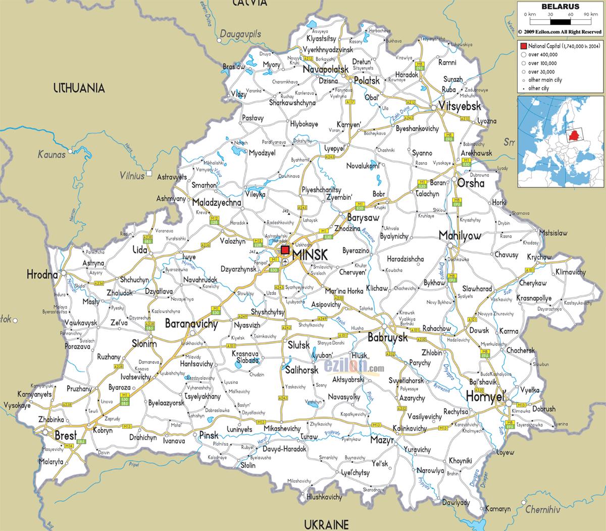 [Update] Bản đồ hành chính đất nước Belarus (Belarus Map) phóng to năm 2022 14